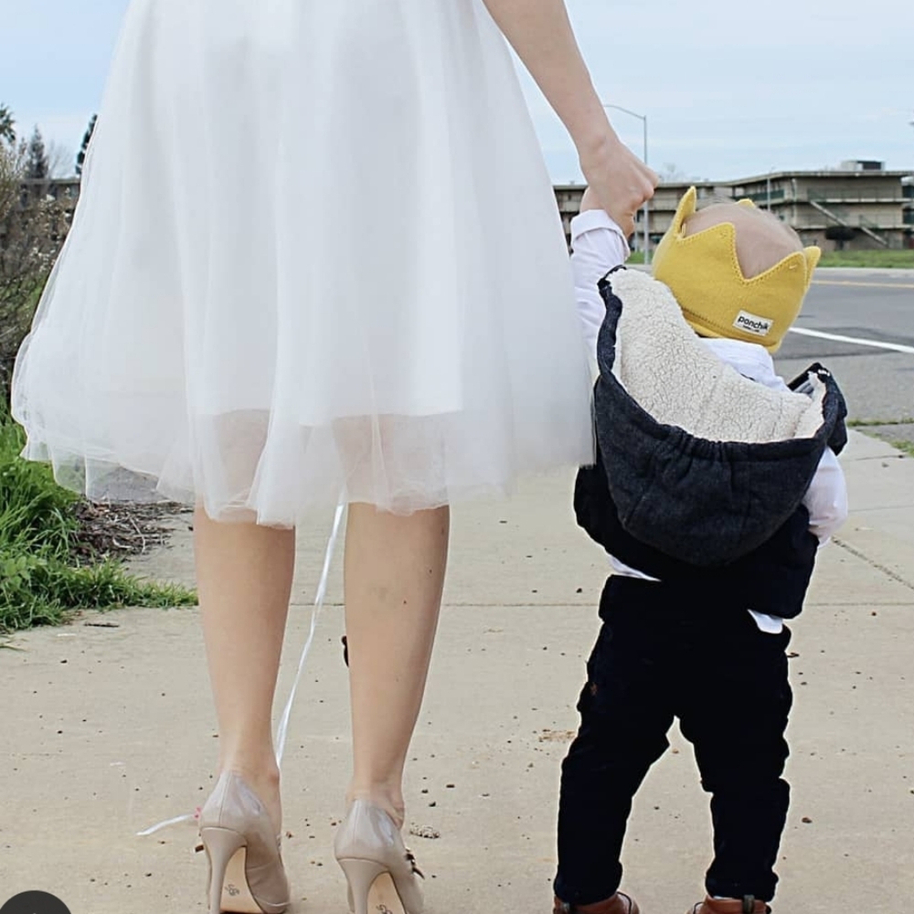 White tulle skirt